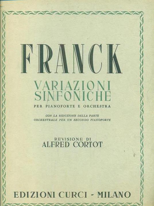 Variazioni sinfoniche per pianoforte e orchestra - copertina