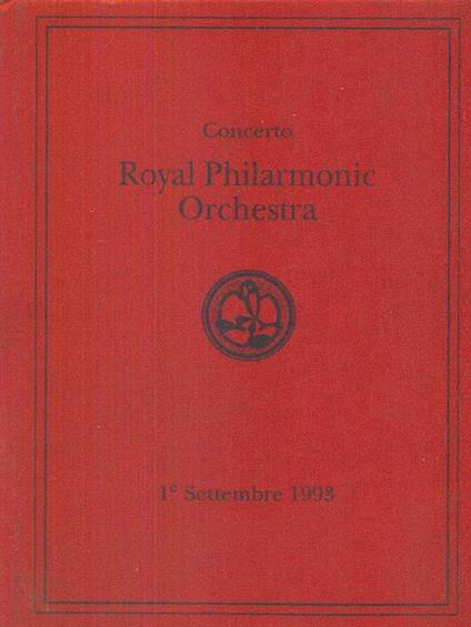 Concerto Royal Philharmonic Orchestra 1 settembre 1993 - copertina
