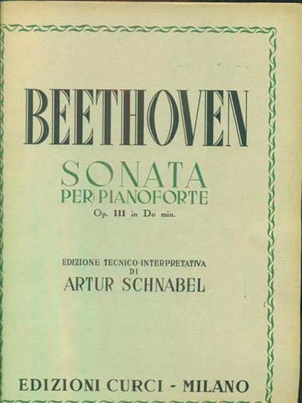 Sonata per pianoforte op 111 in Do min - copertina