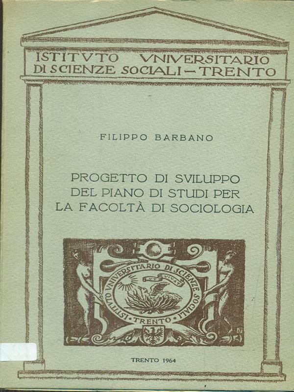 Progetto di sviluppo del piano distudi per la facoltà di sociologia