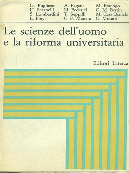 Le scienze dell'uomo e la riforma universitaria - copertina