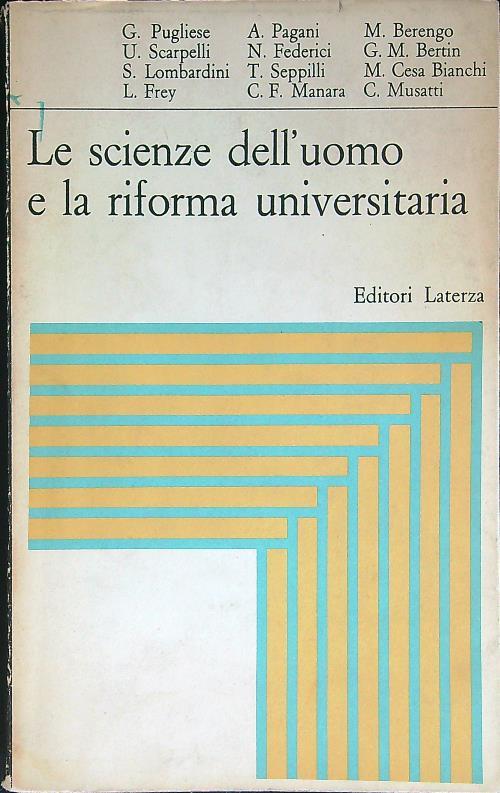 Le scienze dell'uomo e la riforma universitaria