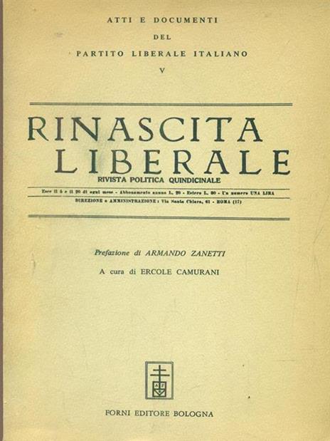 Rinascita liberale V - copertina