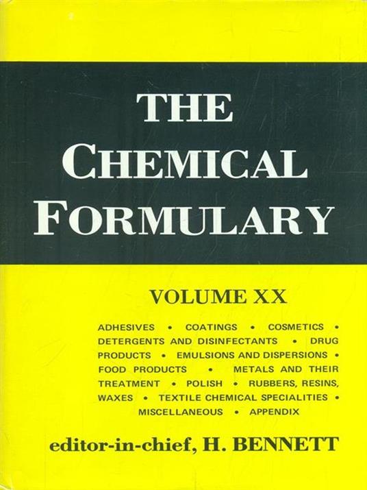The Chemical Formulary Volume XX - Lerone Bennett - copertina