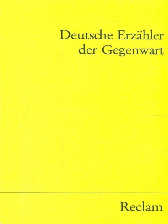 Deutsche Erzahler der Gegenwart - copertina