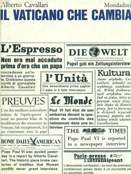 Il Vaticano che cambia - Alberto Cavallari - copertina