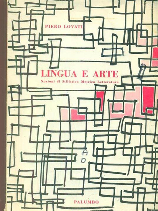 Lingua e arte - Piero Lovati - copertina