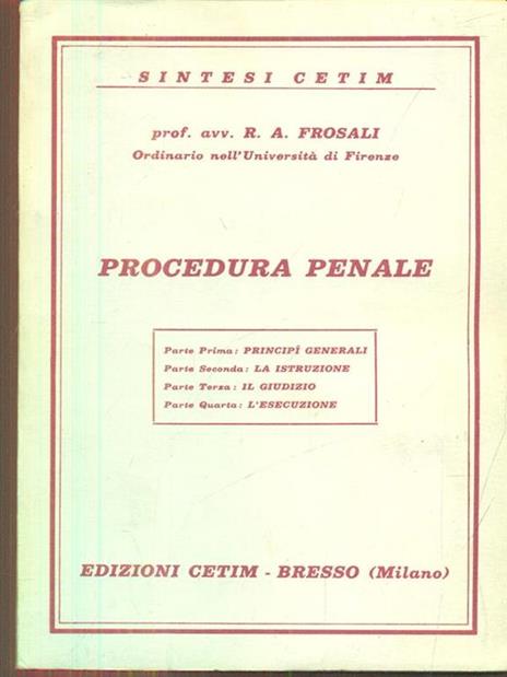 Procedura penale - R. A. Frosali - 8