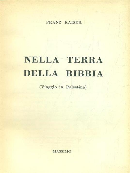 Nella terra della Bibbia - copertina