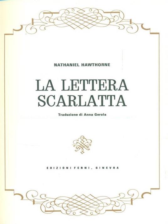 La lettera scarlatta - Nathaniel Hawthorne - copertina