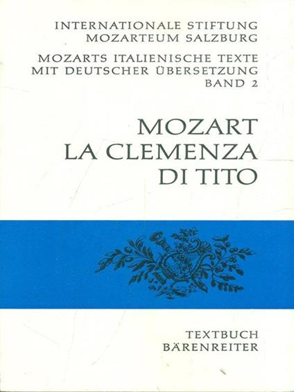 La clemenza di Tito - Wolfgang Amadeus Mozart - copertina
