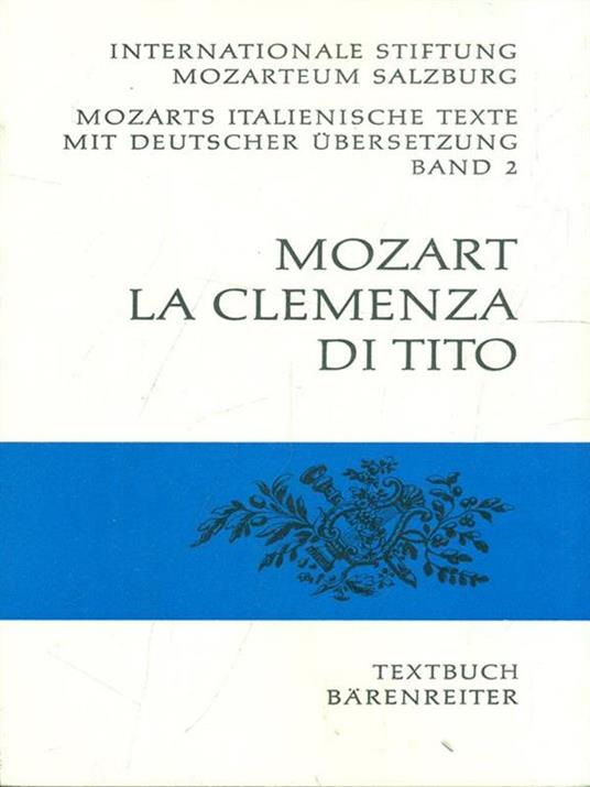 La clemenza di Tito - Wolfgang Amadeus Mozart - copertina