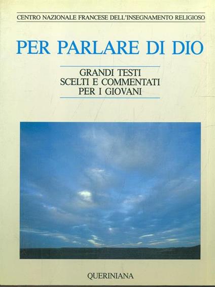 Per parlare di Dio - copertina