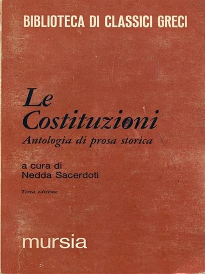 Le Costituzioni - Nedda Sacerdoti - copertina