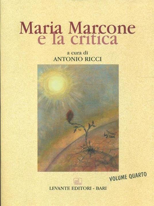 Maria Marcone e la critica - Antonio Ricci - copertina