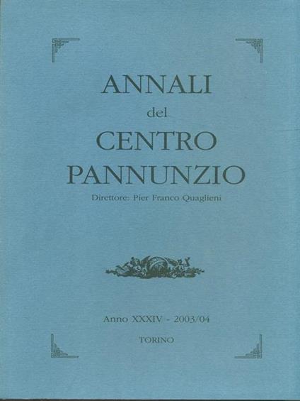 Annali del Centro Pannunzio Anno XXXIV. 2003/04 - copertina