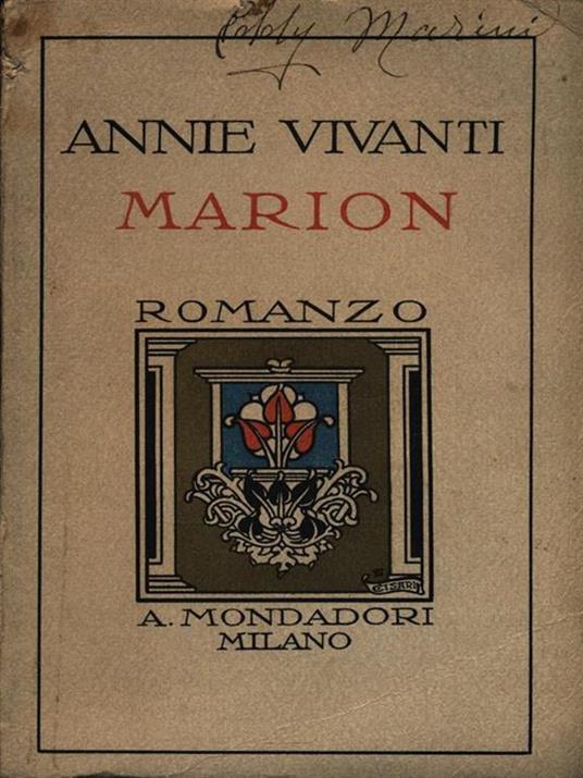 Marion - Annie Vivanti - copertina