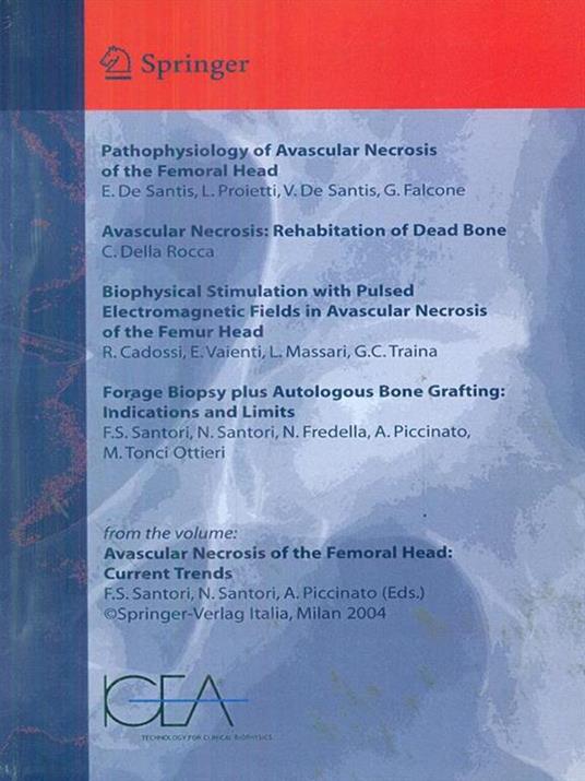 Pathophysiology of avascular necrosis of femoralhead - copertina