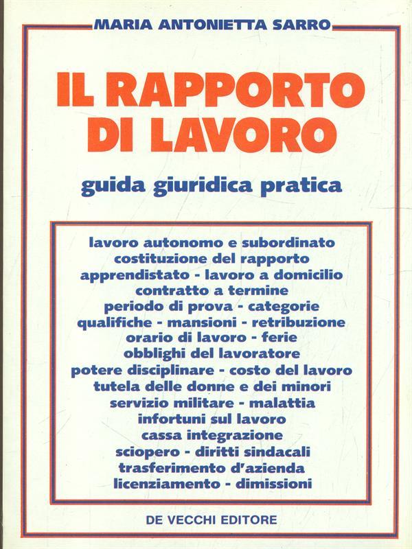 Il rapporto di lavoro