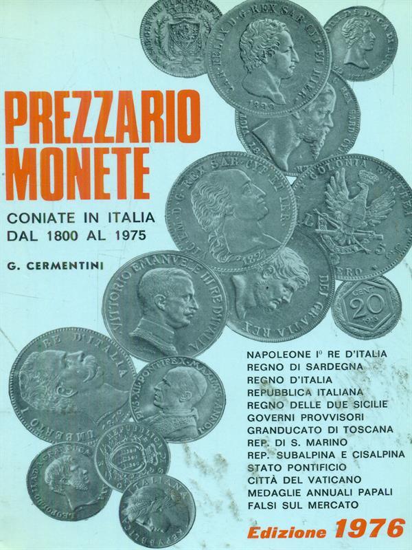 Prezzario delle monete coniate in Italiaed. 1976