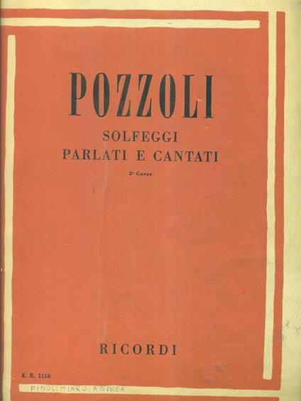Solfeggi parlati e cantati 2 corso - Pozzoli - copertina