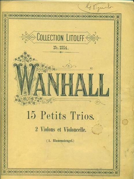 15 petits trios 2 violons et violoncelle - Wanhall - 2