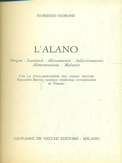 L' Alano - Fiorenzo Fiorone - copertina