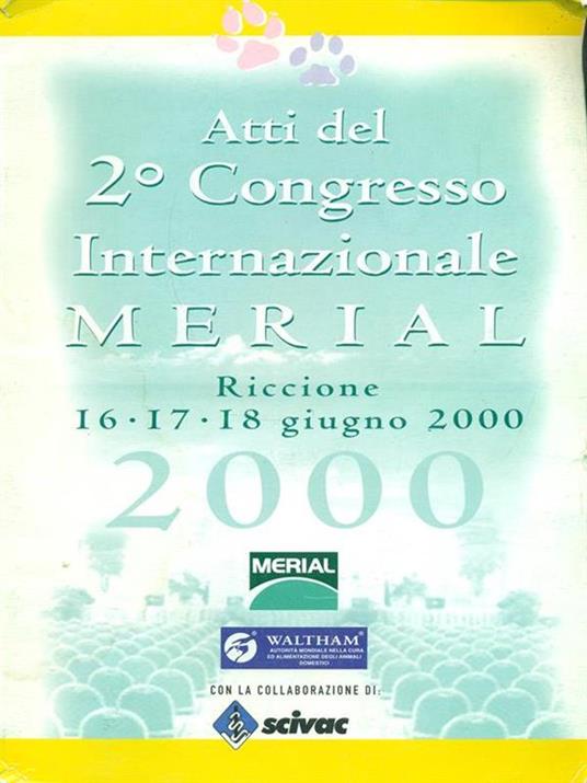 Atti del 2 congresso internazionale Merial - copertina