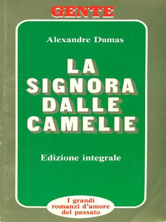 La signora dalle camelie - Alexandre Dumas - copertina