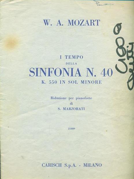 I tempo della sinfonia n. 40 - Wolfgang Amadeus Mozart - copertina
