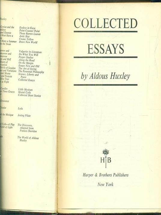 Collected Essays - copertina