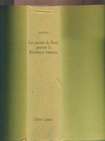 Les paysans du Nord pendant La revolution française - copertina