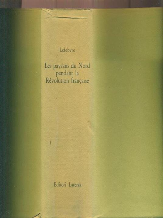 Les paysans du Nord pendant La revolution française - copertina