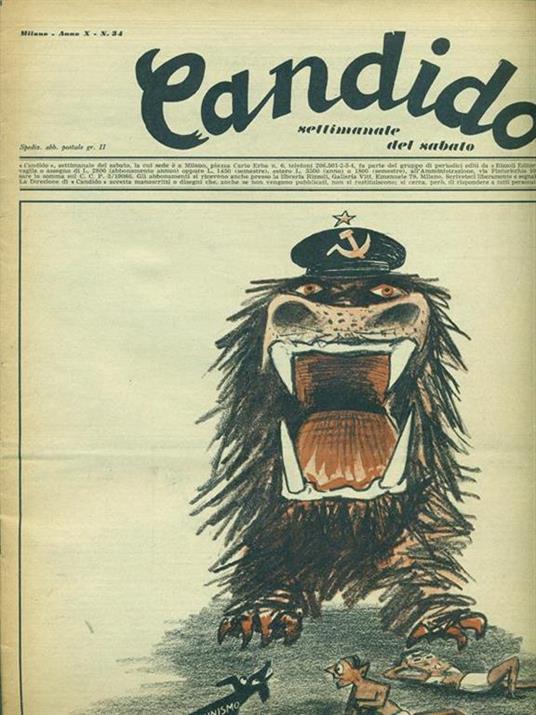 Candido n. 34. 22 agosto 1954 - copertina