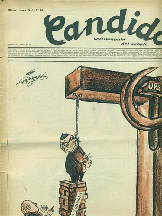 Candido n. 43. 26 ottobre 1952 - copertina