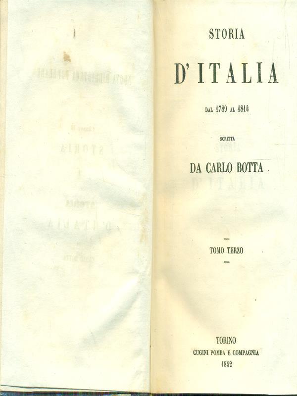 Storia d'Italia 1789-1814 / 3