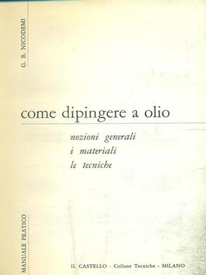 Come dipingere a olio - Giorgio Nicodemi - copertina
