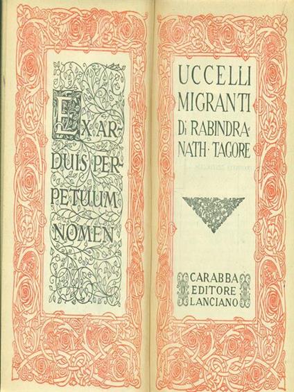 Uccelli migranti - Rabindranath Tagore - copertina