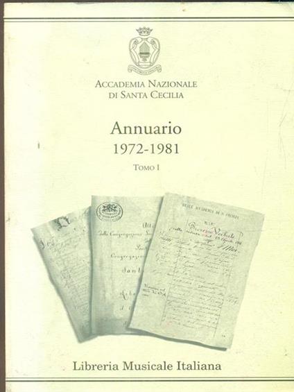 Annuario 1972-1981 tomo I - copertina