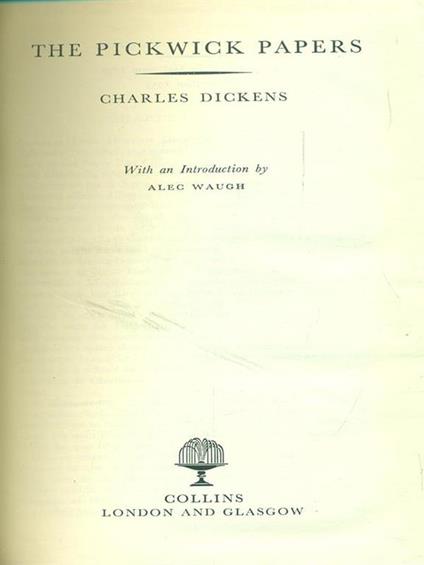 Thepickwick papers - Charles Dickens - copertina