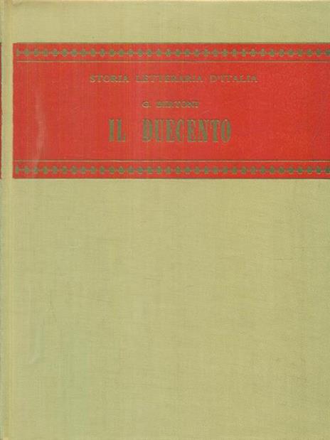 Il Duecento - Giulio Bertoni - copertina