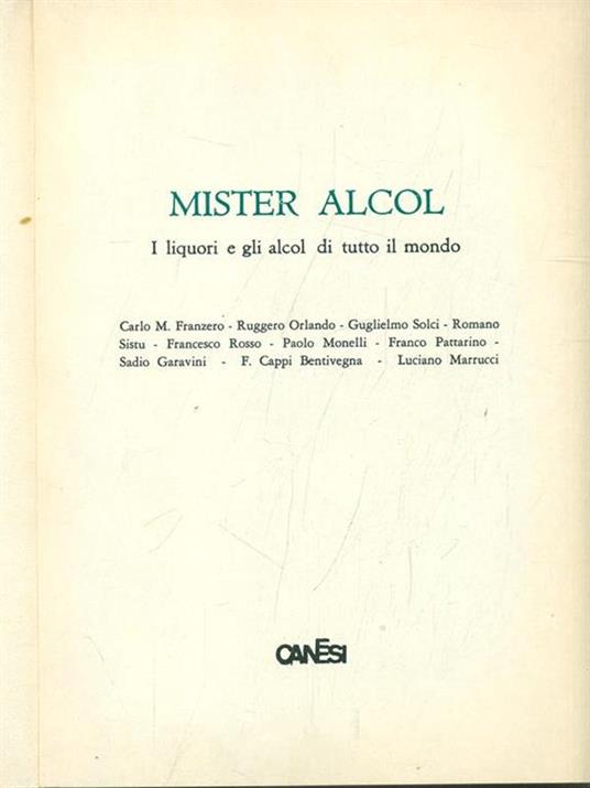 Mister Alcol - copertina