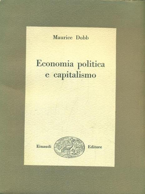 Economia politica e capitalismo - Maurice Dobb - copertina