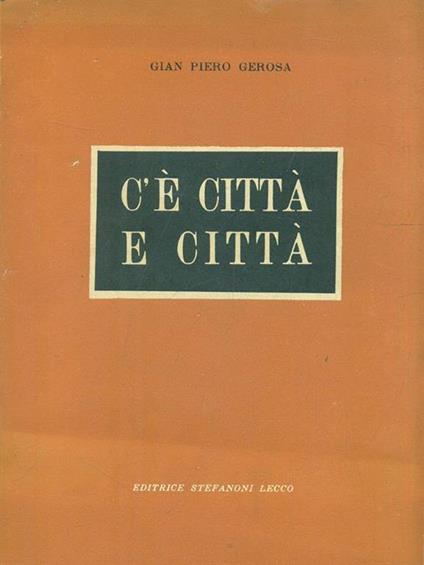 C'é città e città - copertina