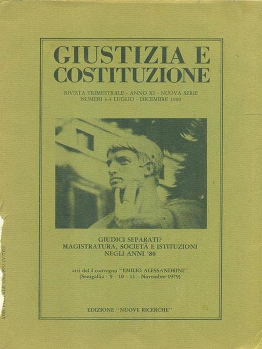 Giustizia e Costituzione / Anno XInumeri 3 - copertina