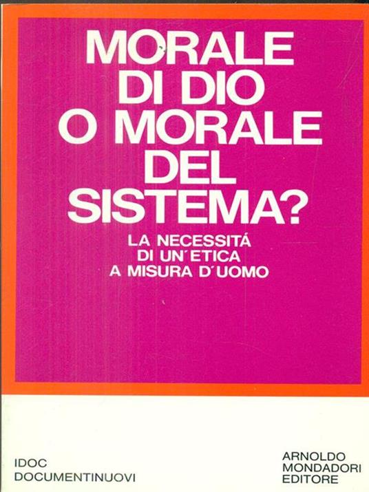 Morale di Dio o morale delsistema? - copertina