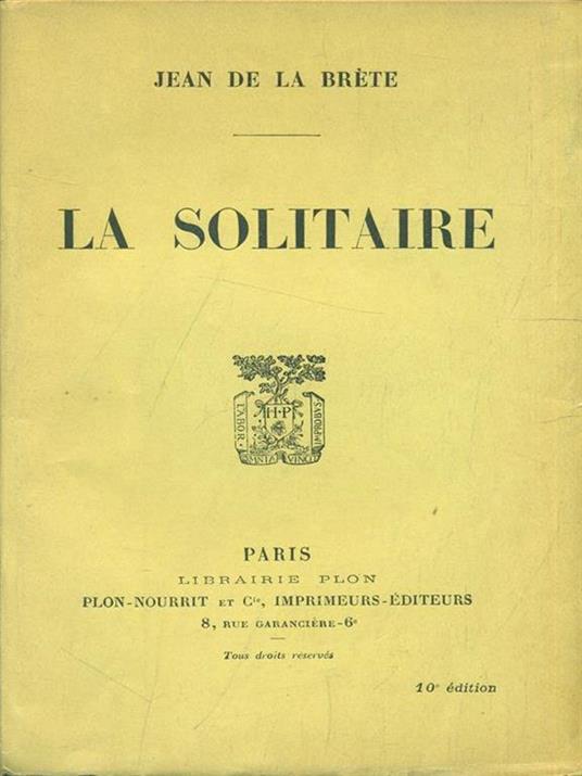 La solitaire - Jean de Meung - copertina