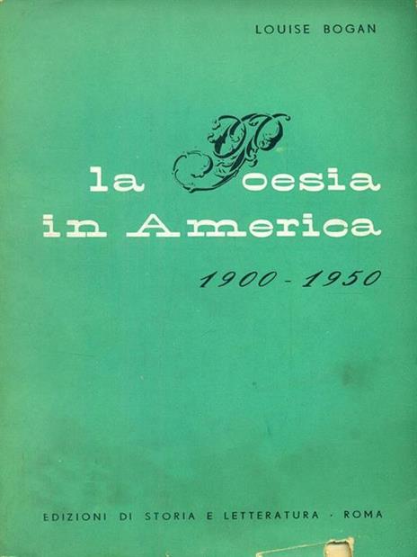 La poesia in America (1900-1950) - Louise Bogan - copertina