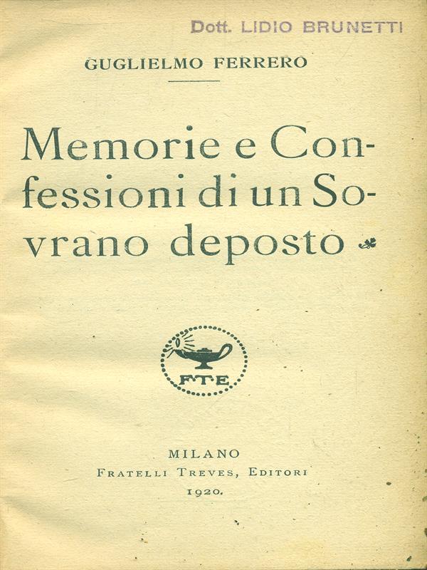 Memorie e confessioni di un sovranodeposto