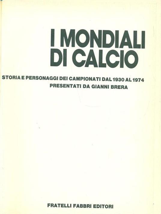 I mondiali di calcio - Gianni Brera - copertina